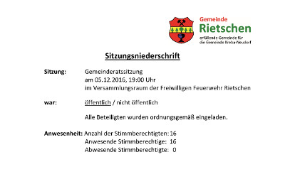 Gemeinderat und Ausschüsse